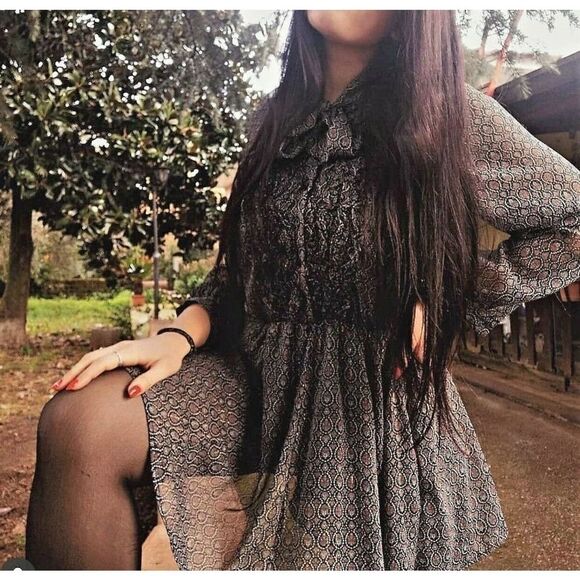 ZARA PRINTED JUMPSUIT WITH METALLIC THREAD - Picture 4 of 10